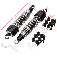 Paire d’amortisseurs réglables chromés/noirs pour Kawasaki Z 650 B # 1977-1980