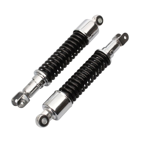 Paire d’amortisseurs réglables chromés/noirs pour Yamaha RD 125 200 # 1975