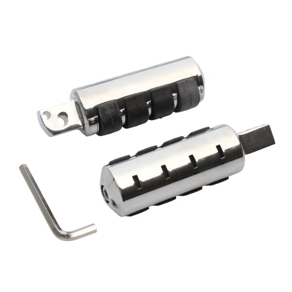 Estriberas ajustables chrome UNIVERSAL estriberas de conductor 8 mm de diámetro