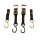 Lashing strap set with ratchet black 180 cm