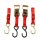 Lashing strap set with ratchet red 180 cm