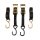 Lashing strap set with ratchet black 450 cm