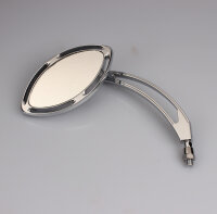 Mirror rear view mirror chopper left universal M10 thread oval shape
