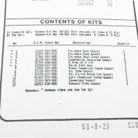 Ensemble complet de joints moteur pour für Honda CG 125 (K1) 80-82