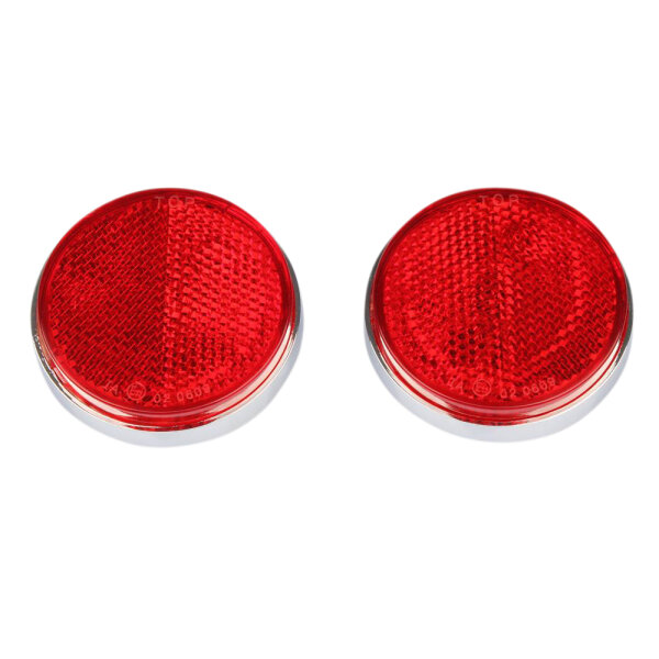 Reflector set red / chrome for Kawasaki Z 900 Z1 Z1A Z1B # 28012-008