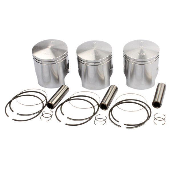 Kolbensatz Übermaß 0.50 mm für Kawasaki KH 400 S3 400 Mach 2