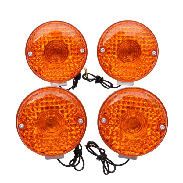 4x Turn Signal Lamp Set   Kawasaki Z 200 250 650 KE 125 175 KH 400 23040-055