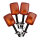 4x Turn Signal Lamp Set   Kawasaki Z 1000 Z1R 23037-1034