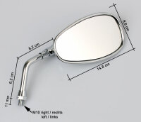 2x Espejo Retrovisor para Yamaha XVS 650 1100 Dragstar...