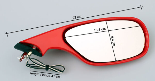 2x Espejo Retrovisor LED rojo para Ducati 996 998 1994-2003