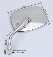 2x Espejo Retrovisor para Aprilia HABANA 125 Custom 8202166 8202170