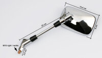 2x Specchio retrovisori per Suzuki AN 250 400 Burgman GSF 650 1200 1250 N Bandit