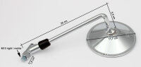 2x Specchio retrovisori per Suzuki GN GS 125 GSX 250 400 750 1100 56500-45640