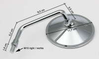 2x Specchio retrovisori per Suzuki GN 250 400 GS 450 550 750 850 1000 GSX 1100