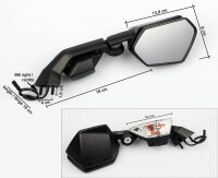 2x Specchio retrovisori per Kawasaki ZX 10 R 2008-2010 56001-0103 56001-0102