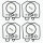 4x Kit de réparation de carburateur CAB-H1 pour Honda CB 650 CBX 1000
