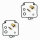 2x Kit de réparation de carburateur CAB-S8 pour Suzuki GS 500 # GSX 1100