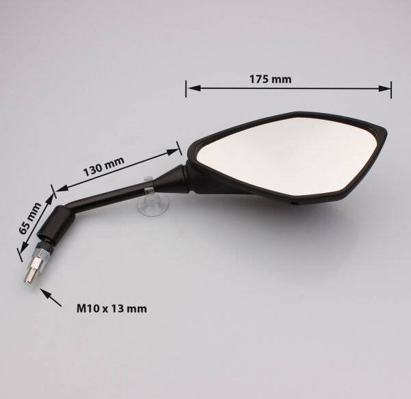 Drag Specialties Custom Round Motorcycle Mirror In Chrome