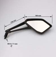 Coppia di specchi neri per Kawasaki Z 1000 F /G #...