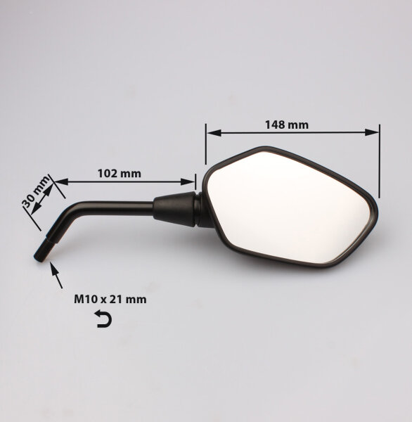 Coppia di specchi neri per Honda CRF 450 1000 GL 1000 NC 700 750 X-ADV 750