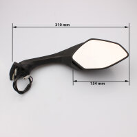 Paire de rétroviseurs noirs pour Yamaha YZF-R1 1000 YZF-R6 600