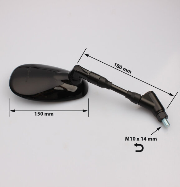 Coppia di specchi neri per Yamaha XSR 900 A # 1B3-26290-20-00 1B3-26280-20-00