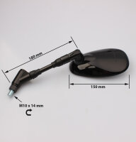 Espejo par negro para Yamaha XSR 900 A 2016-2021...