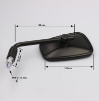 Paire de rétroviseurs noirs pour Kawasaki Vulcan 650 S # 2015-2022
