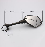 Mirror pair black for Kawasaki ER-6F 650 E /F # 2012-2013...