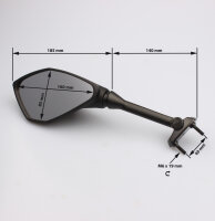 Paire de rétroviseurs noirs pour Kawasaki ER-6F 650 E /F # 2014-2017