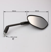 Mirror pair black for Suzuki GSX-S 1000 SV 650 # 56500-08J11 56600-08J11