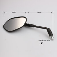 Mirror pair black for Suzuki GSX-S 1000 SV 650 # 56500-08J11 56600-08J11