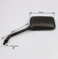 Paire de rétroviseurs noirs pour Suzuki GS 500 # 89-00 # 56500-01D01 56500-01D02