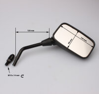 Paire de rétroviseurs noirs pour Kawasaki Z 750 J # Z 1000 A # 2003-2006