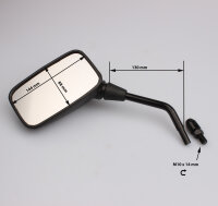 Paire de rétroviseurs noirs pour Kawasaki Z 750 J # Z 1000 A # 2003-2006