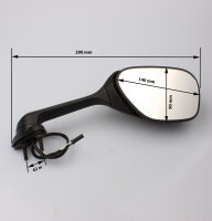 Par de retrovisores negros con intermitentes para Suzuki GSX-R 600 750 1000