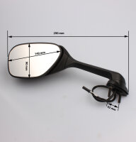 Coppia di specchietti neri con indicatori di direzione per Suzuki GSX-R 600 750 1000