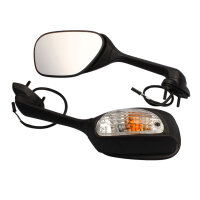 Par de retrovisores negros con intermitentes para Suzuki GSX-R 600 750 1000