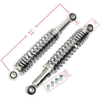 Shock absorber pair universal with chrome springs