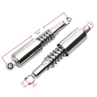 Adjustable chrome shock absorber pair for Honda CB 350 K # 1968-1973
