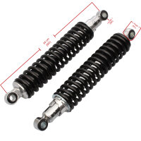 Adjustable chrome/black shock absorber pair for Suzuki TS 185 ER  # 1979