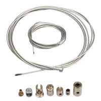 Motorcycle throttle cable repair kit with solder nipples