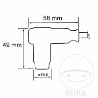 Spark plug connector NGK CR2 red with cable Racing for...