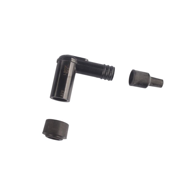 Conector de bujía NGK LB-05 F negro 90° corto