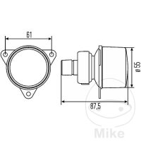 Indicator front left right 12/24 Volt Ø 55 mm Hole spacing 61 mm