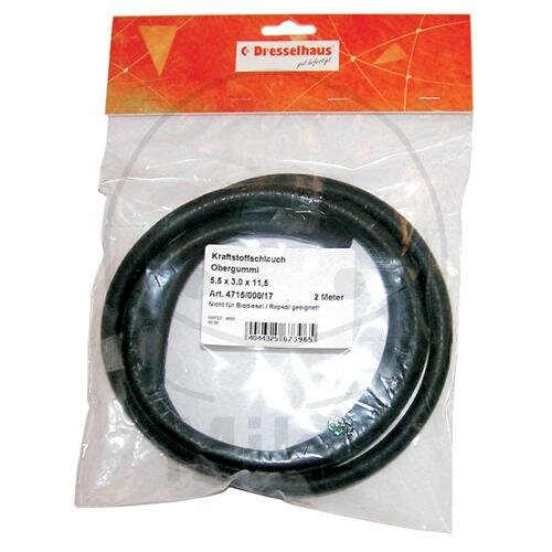 Fuel hose with top rubber according to DIN 73379 5.5x10.5mm 2m