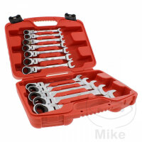 JMP ratchet ring wrench open-end wrench set 12 pieces,...