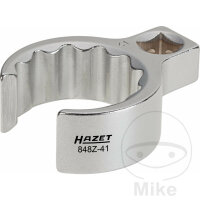 HAZET Llave de anillo para la tubería de freno abierta de 12 caras 10 mm 1/4" drive