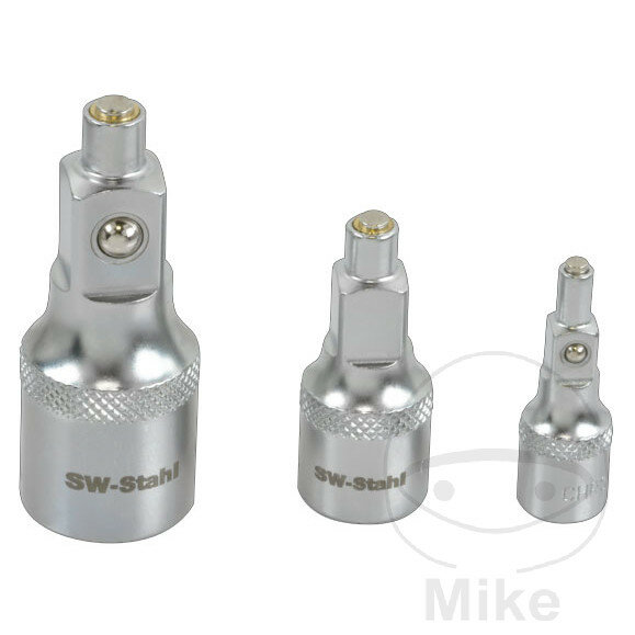 Adapter set socket wrench drive 1/4" 3/8" 1/2" magnetic