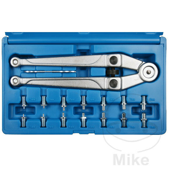 Face wrench set interchangeable studs 2.5-9 mm